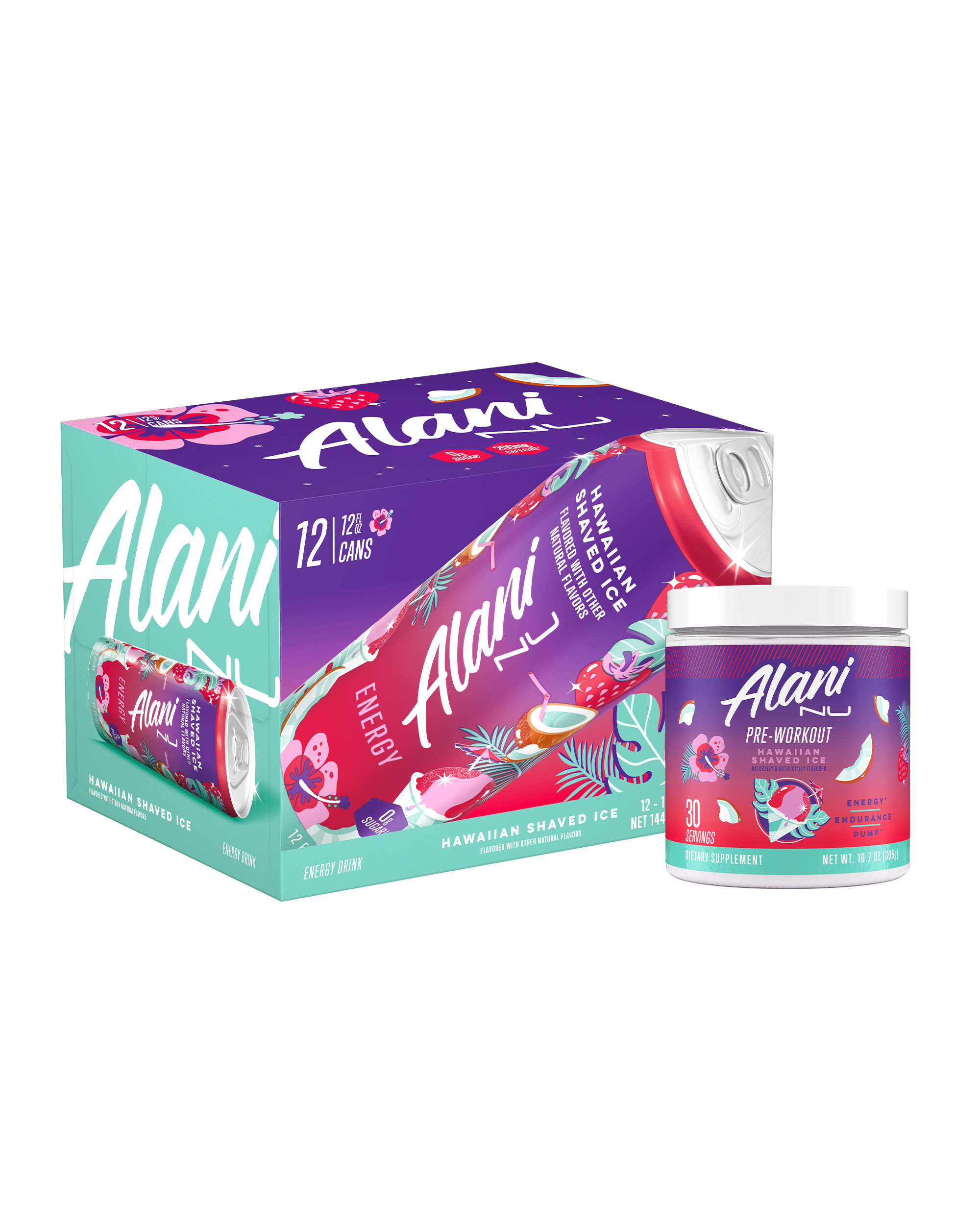 Alani Nu Featured energy drink & pre-workout - hawaiian shaved ice