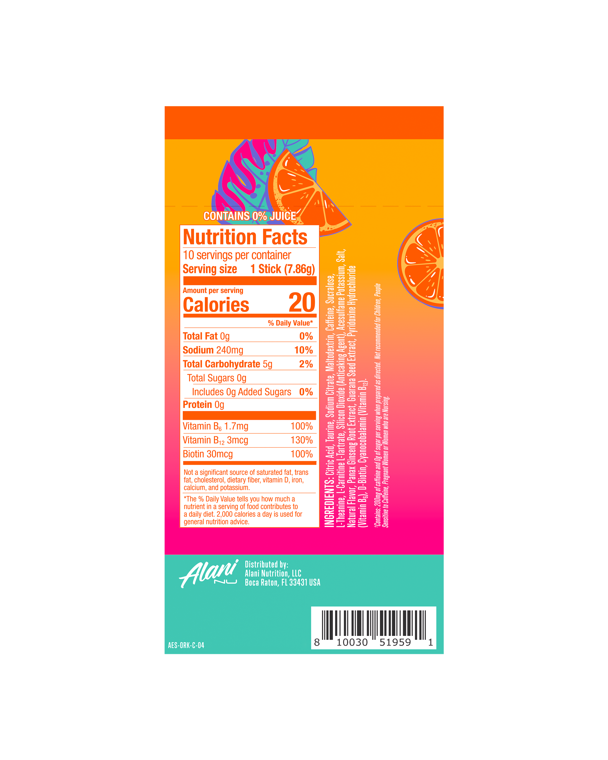 Alani Nu Featured energy sticks - orange kiss - Image 3