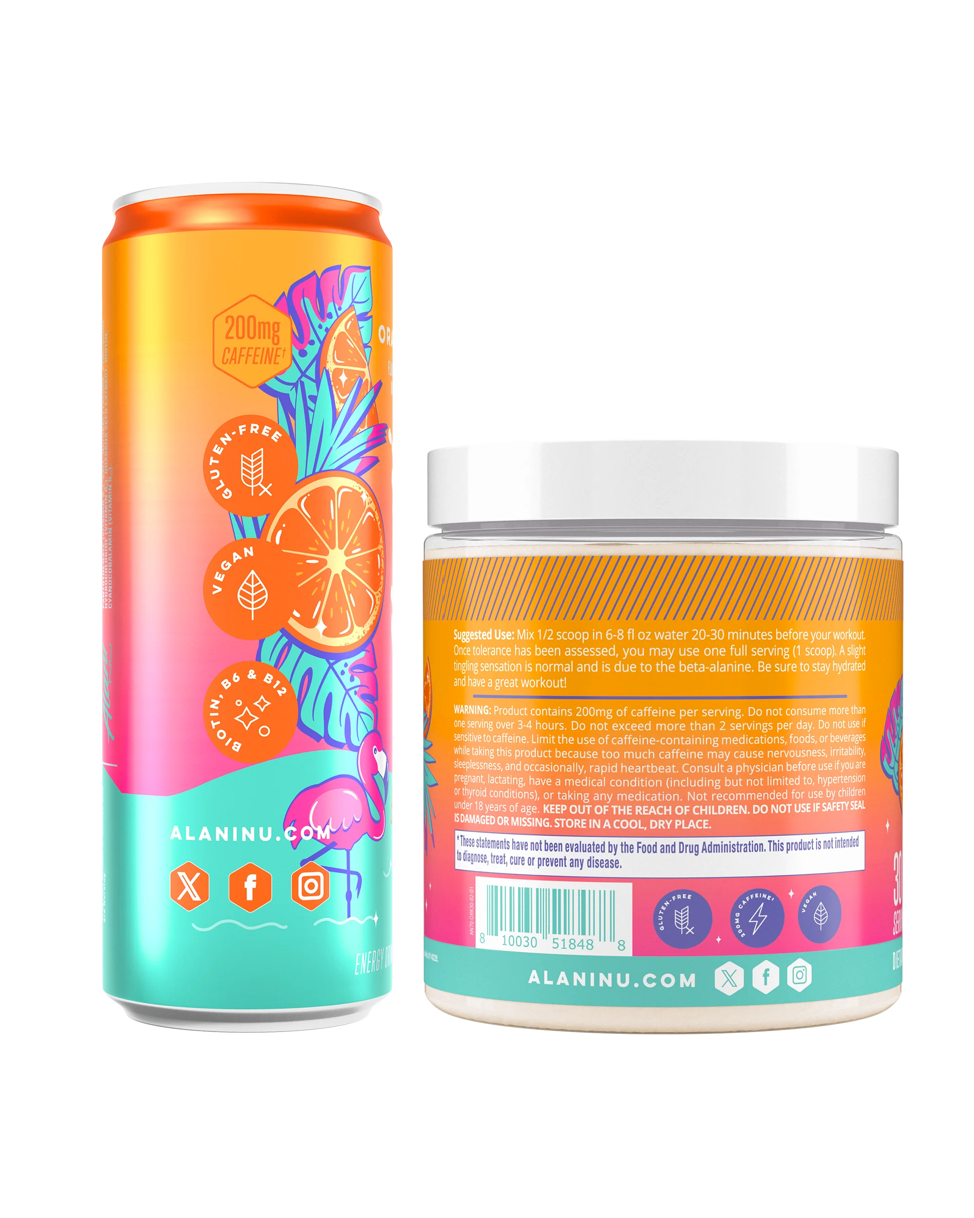 Alani Nu Featured Energy Drink & Pre-Workout - Orange Kiss - Image 6